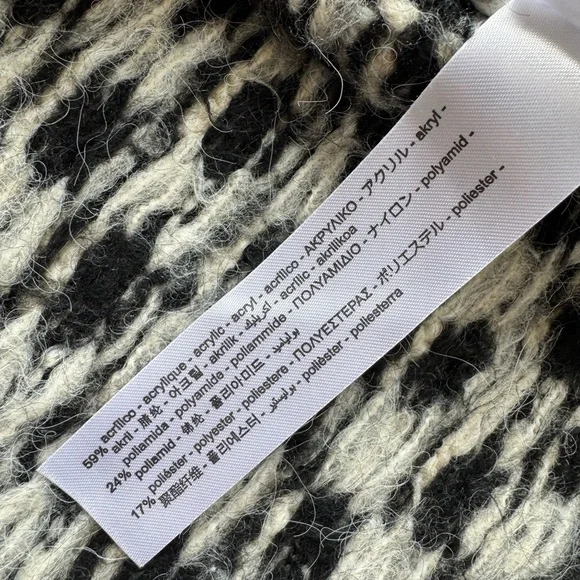 Zara Checkerboard Cropped Cardigan Size Small - Picture 4 of 4